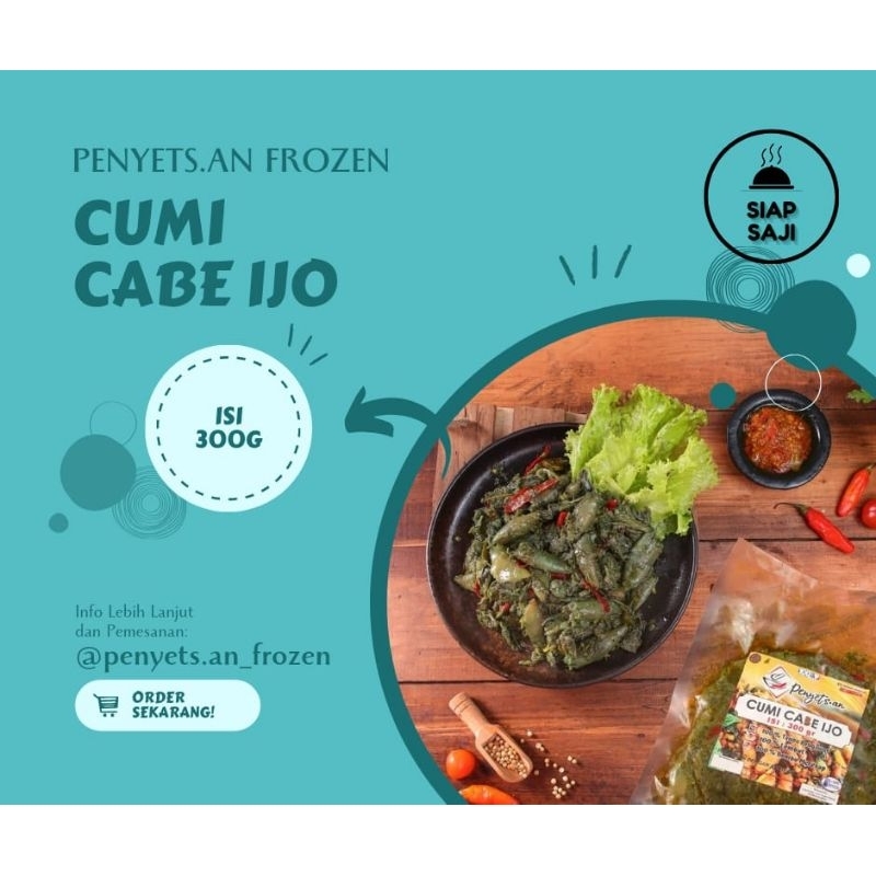 

PENYETSAN CUMI TUMIS CABE IJO (pedas sedang) 100gram