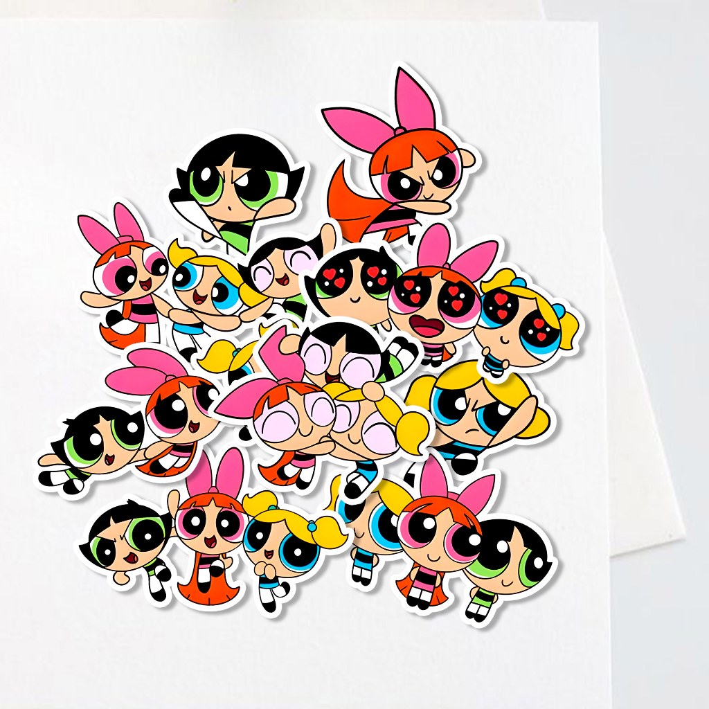 

Sticker The Powerpuff Girls Aesthetic Stiker Waterproof (9pcs)