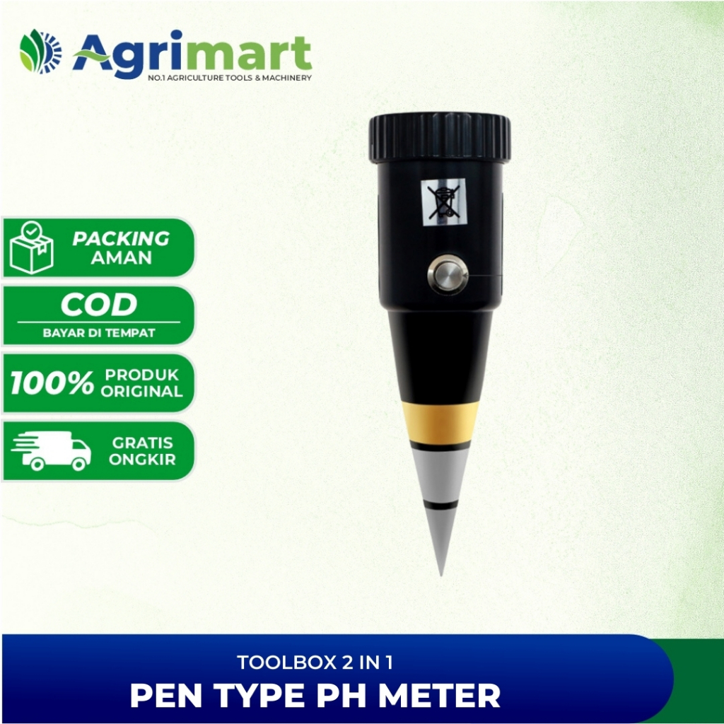 Alat Pengukur Tanah 2 in 1 Pen Type PH Meter Alat Ukur pH Tanah Soil pH Moisture Meter VT-05