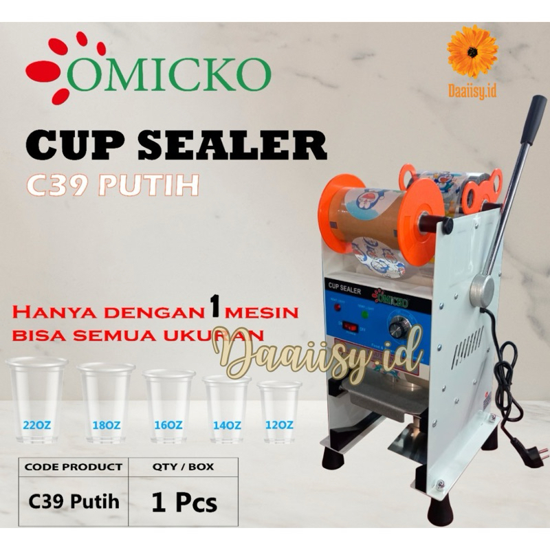 DX - Cup Sealer Omicko C39 Putih