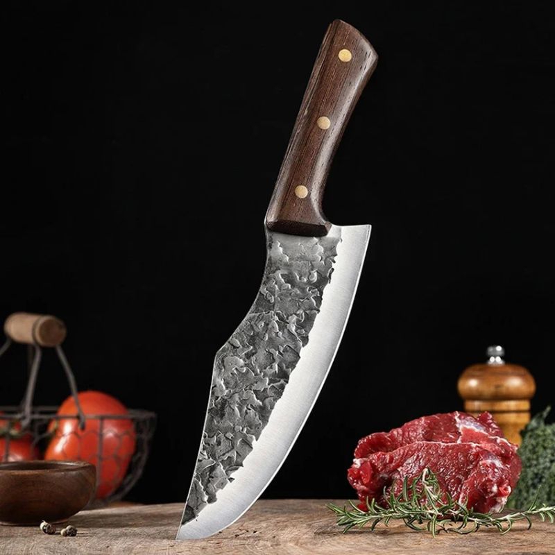 (KUALITAS IMPOR) Pisau Dapur Set Jepang Pemotong Daging Knife Super Tajam/Pisau Daging Sarung Kulit