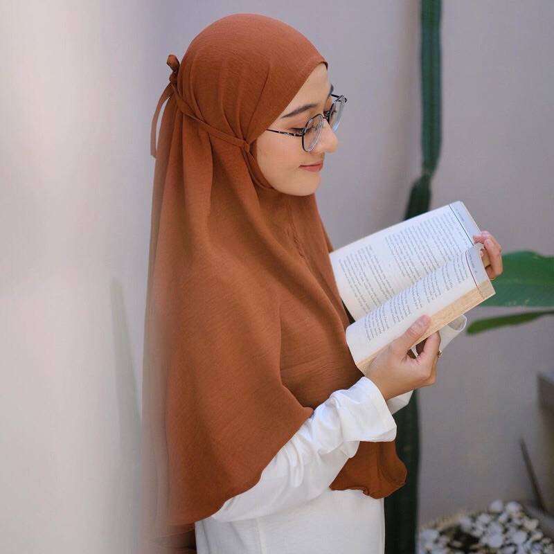 Jilbab Instan Bergo Tali Crinkle Premium