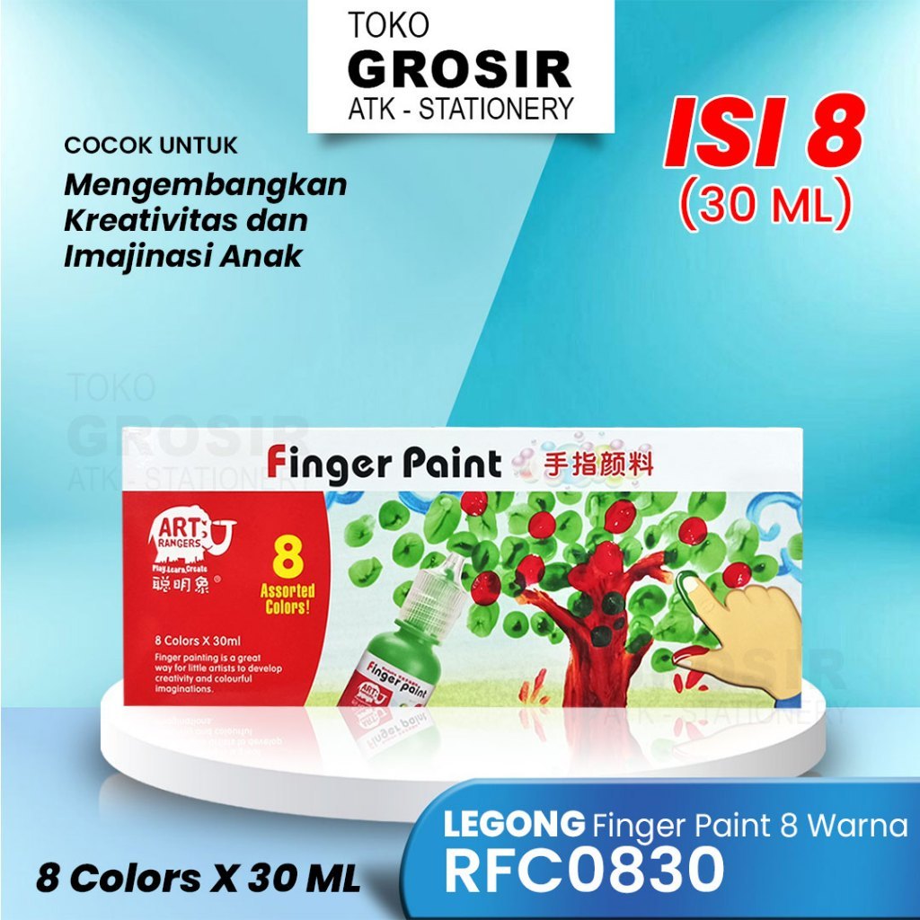 

Finger Paint Legong 8 Warna RFC0830 / Cat Tangan / Cat Jari Art Ranger 8 Warna x 30 ml