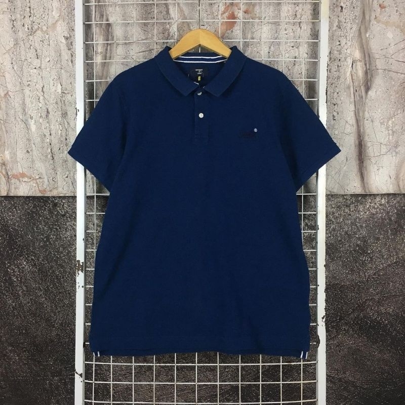 Kaos Kerah Polo Shirt Branded Original Superdry Size XXL . SDA 05365 Second Bekas Preloved