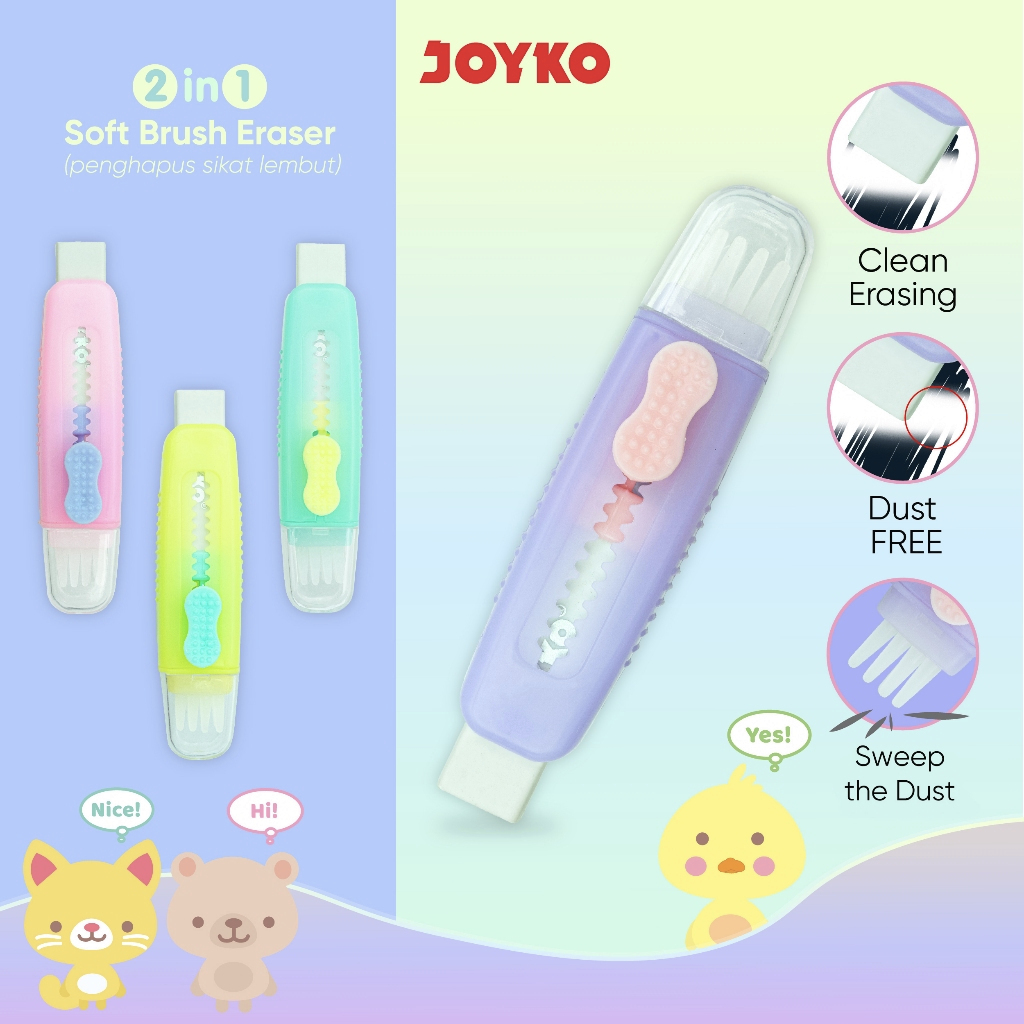 

Penghapus Eraser Joyko ER-145 2 In 1 Soft Brush Eraser