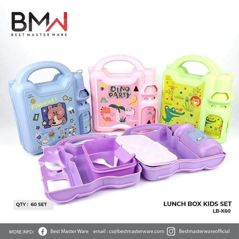 LUNCH BOX KOPER KOTAK BEKAL ANAK MODEL KOPER + BOTOL MINUM
