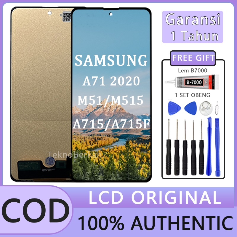 【Original OEM】 LCD SAMSUNG A71 2020/A715/A715F/M51/M515 UNIVERSAL  FULLSET Touchscreen   ORI OEM  LA