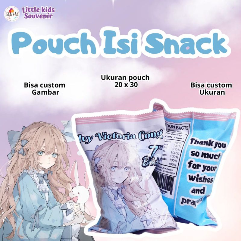 

Pouch birthday karakter/ souvernir ulang tahun / pouch Snack / bingkisan snack