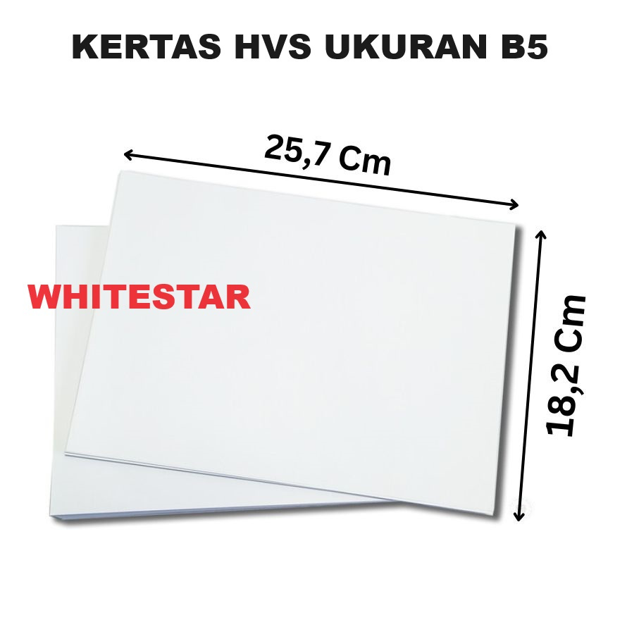 

(50 lembar) kertas hvs ukuran B5 70 gsm / gr