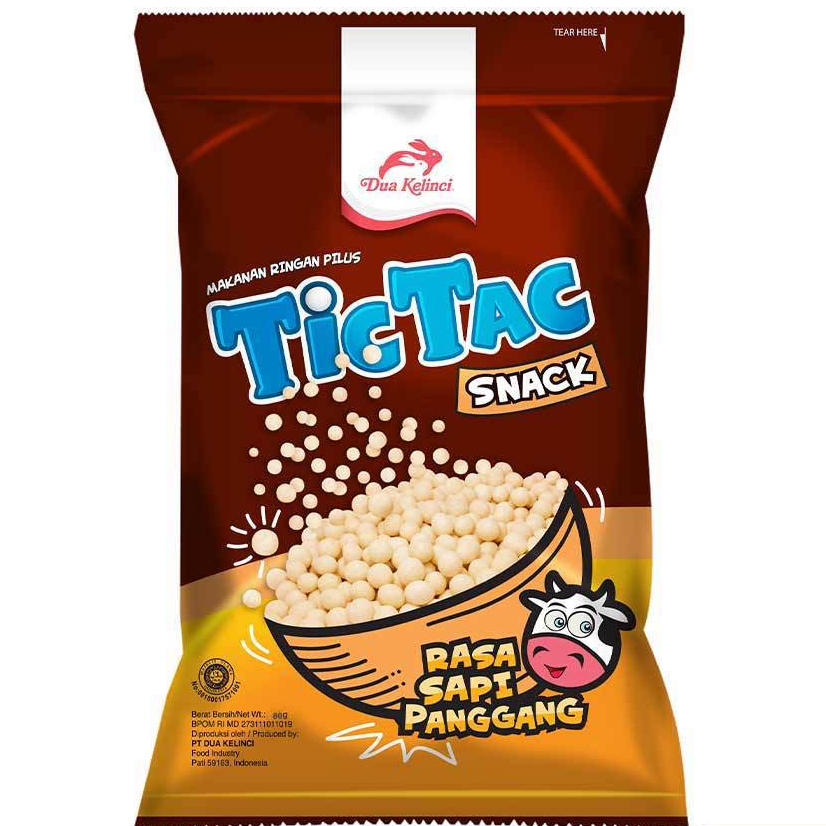 

DUA KELINCI Snack Pilus Tic Tac Sapi Panggang 80gr