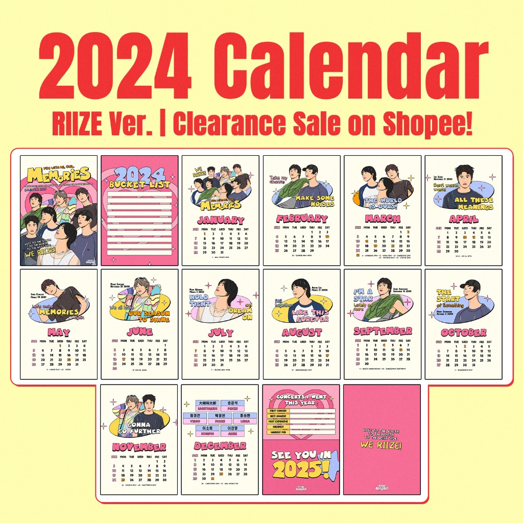 

[CLEARANCE SALE] 2024 Calendar | RIIZE & NCT 127