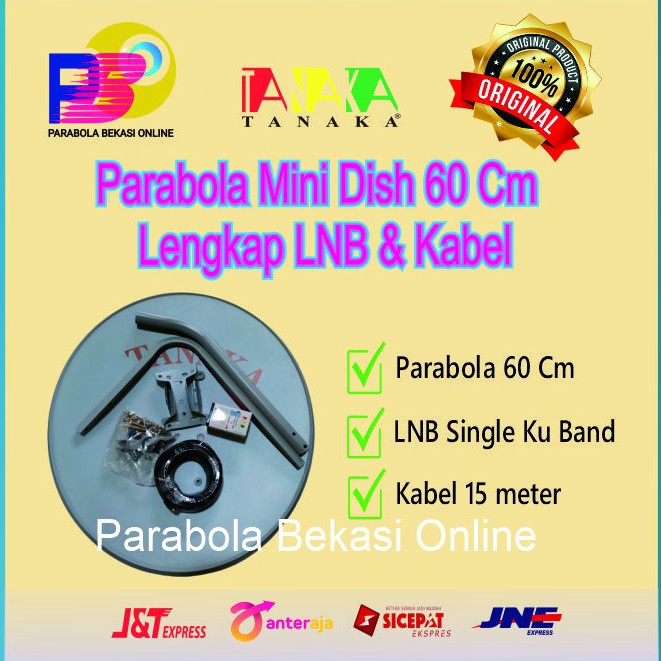 Parabola Mini Dish 6 cm Komplit LNB dan Kabel