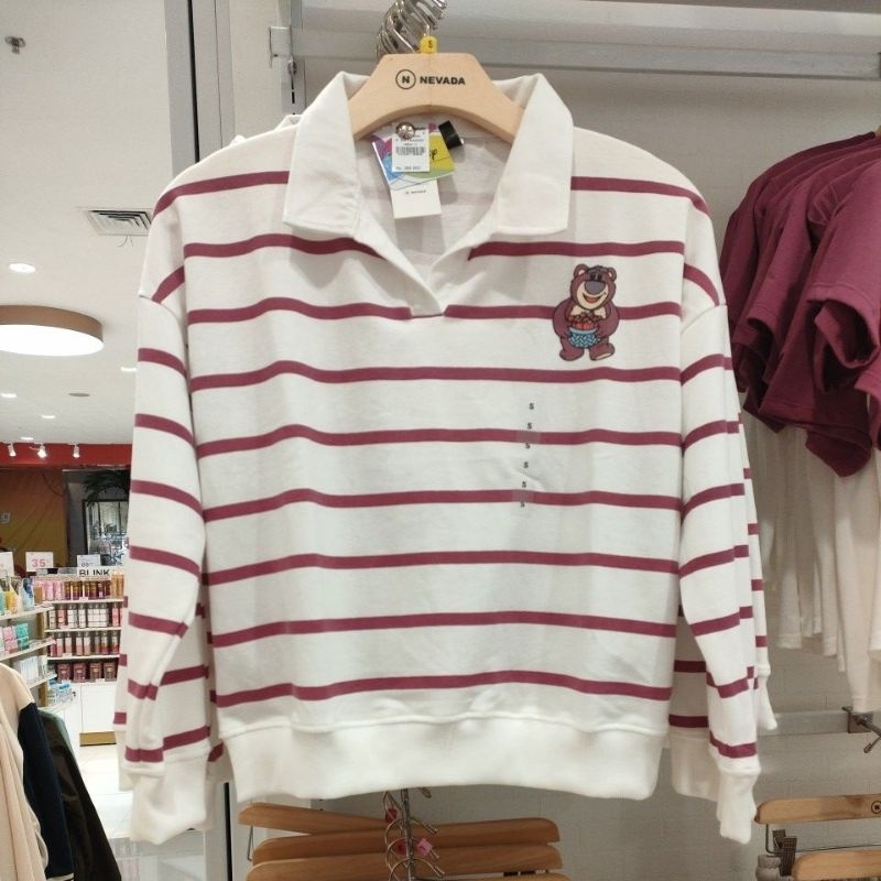 KAOS DISNEY LENGAN PANJANG WANITA MOTIF SALUR