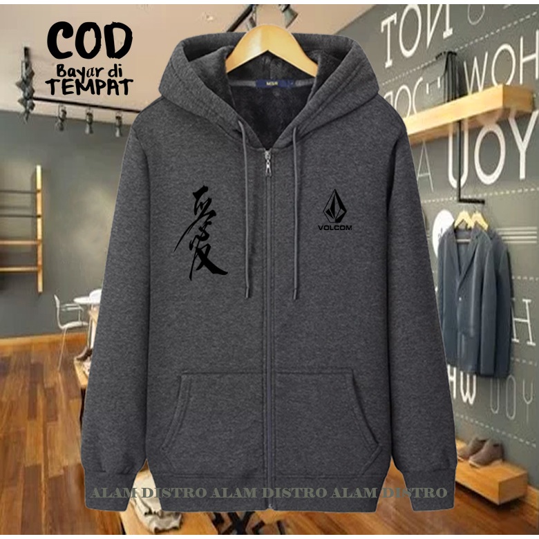 (COD) Jaket Resleting Distro VLCM AV RILEX Text Hitam Jaket Pria Wanita Terkeren Jaket Denim Distro 