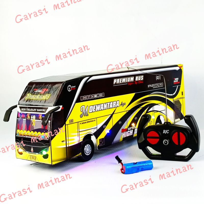 Mainan Bus Telolet Basuri RC Remot Control Full Variasi