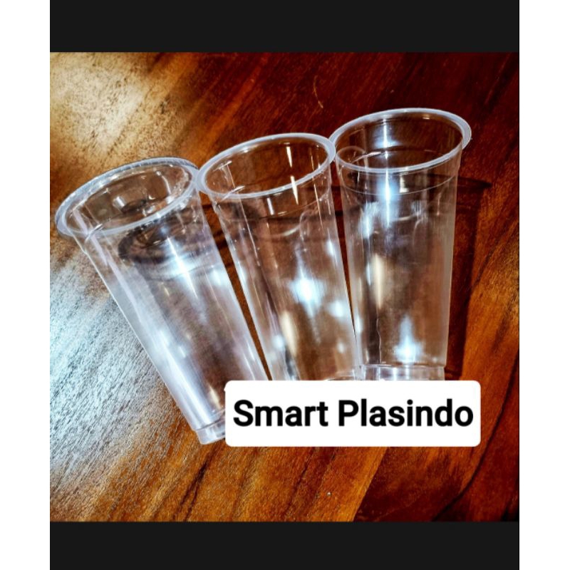 1 Dus / 20 Roll Gelas Plastik 22oz Datar Cup Plastik 22oz Datar