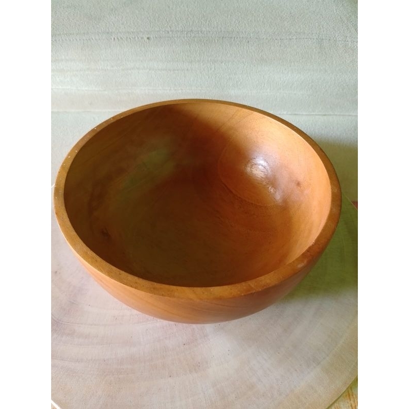 mangkok besar Dm 20cm,mangkok kayu mahoni