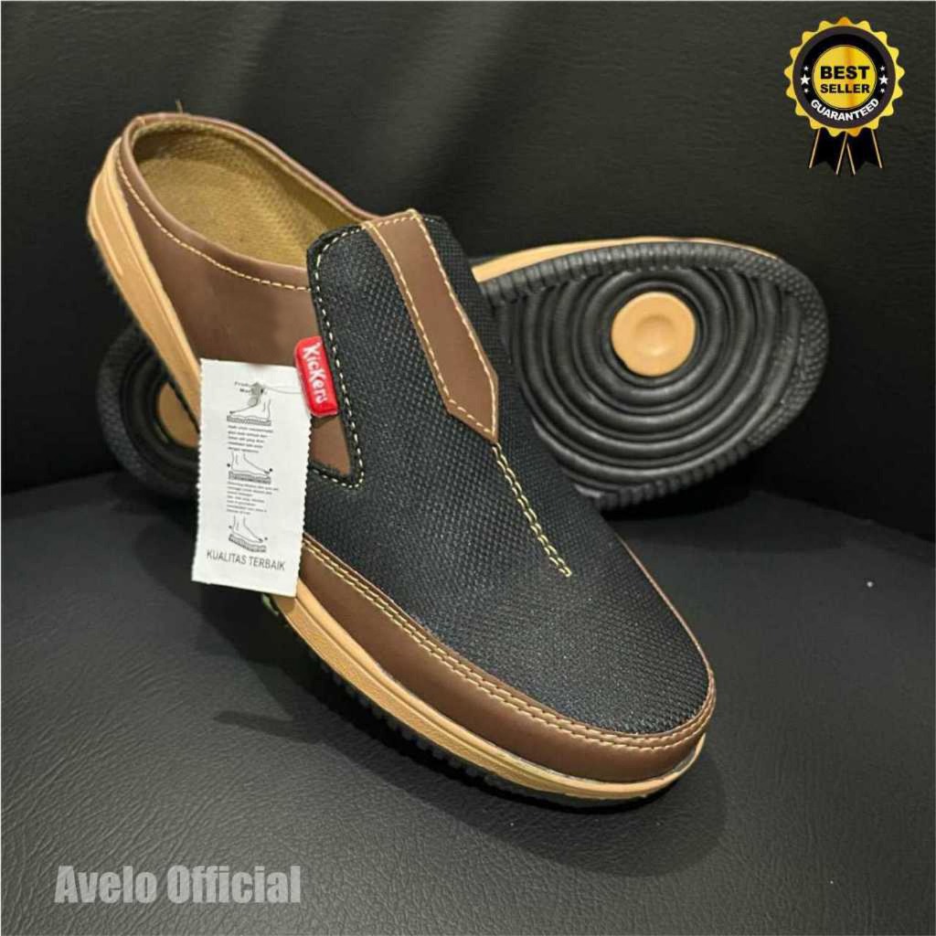 kickers pria / slop kickers / slop / sepatu pria / slop pria / sandal sepatu masa kini