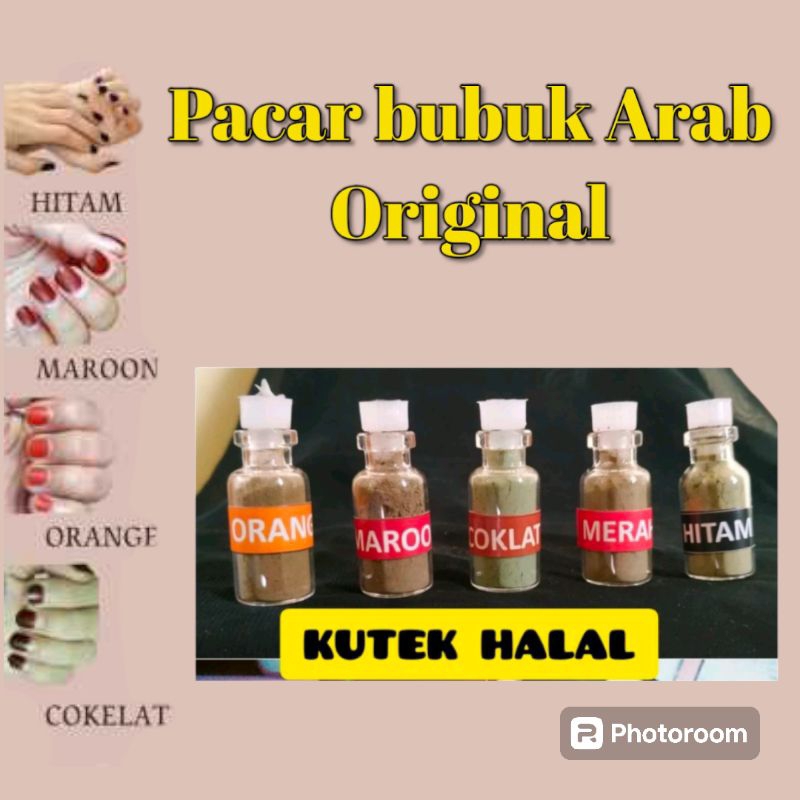 kutek henna pacar kuku arab asli original Sah di pakai solat kutek muslimah henna bubuk pacar arab b