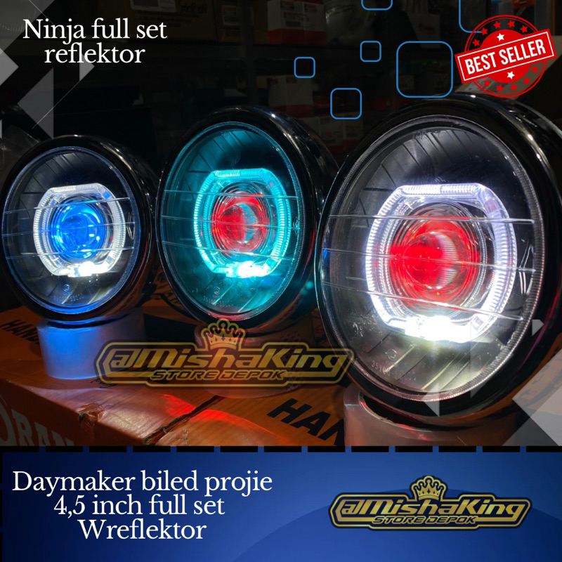 lampu billed biled ninja s ninja ss pnp tiger lama 4.5 inch bacgrond merah