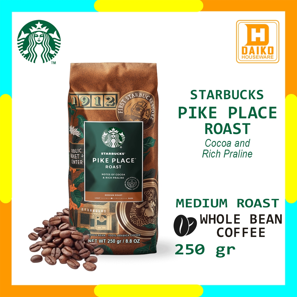 

Kopi Starbucks Whole Bean Pike Place Roast Medium Roast Sachet Bag 250gr Kopi Biji Panggang