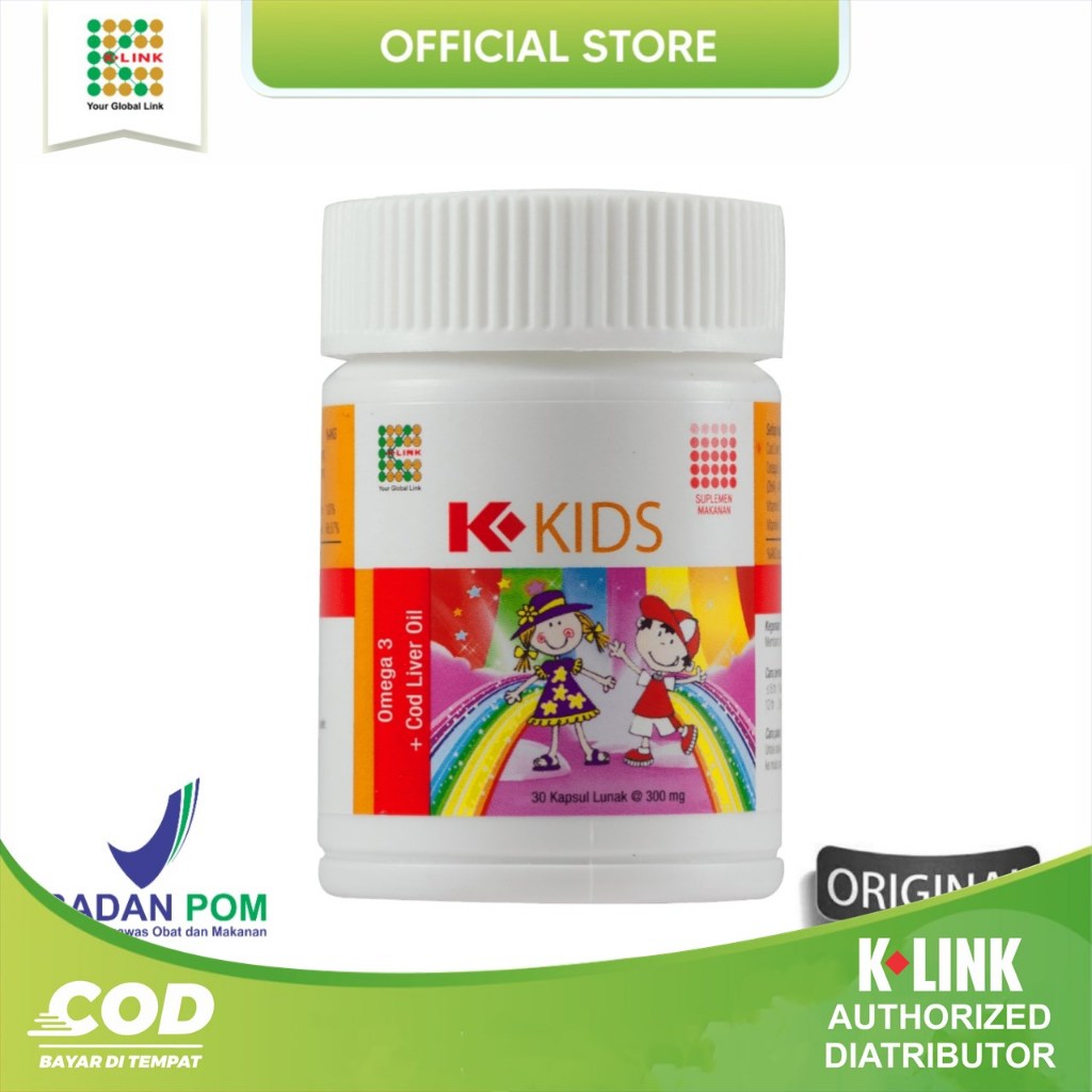 ASLI K-LINK OMEGA KIDS OMEGA 3 MINYAK IKAN ANAK