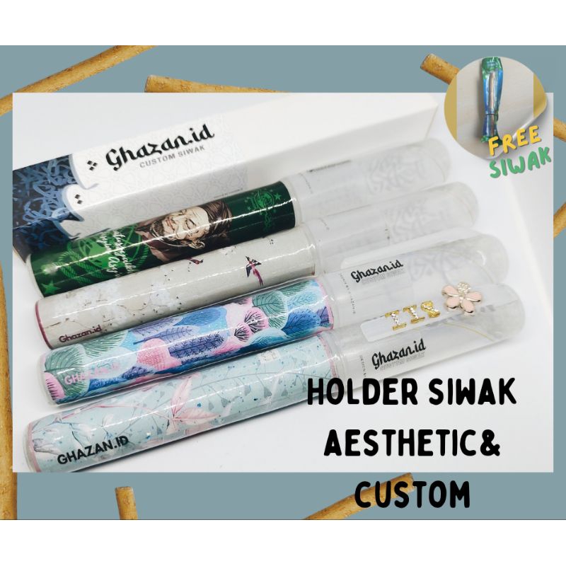 Holder siwak premium, tempat siwak, free siwak Muslimah series