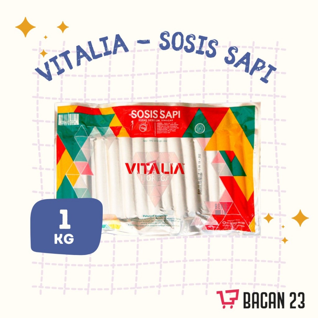 Vitalia Sosis Sapi (1 Kg) Vitalia Horeca Pack