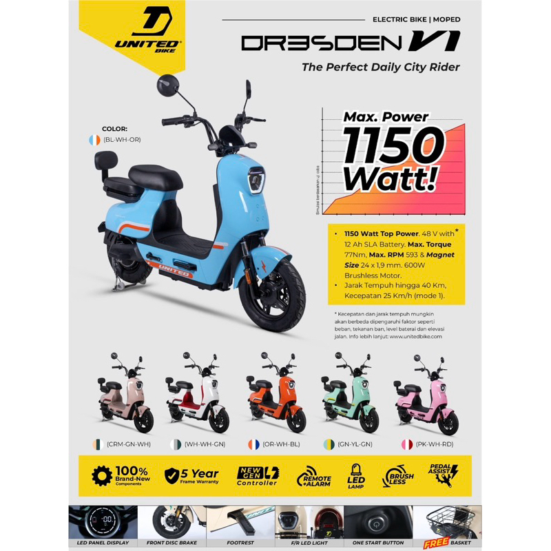 Sepeda Listrik United Dresden V1