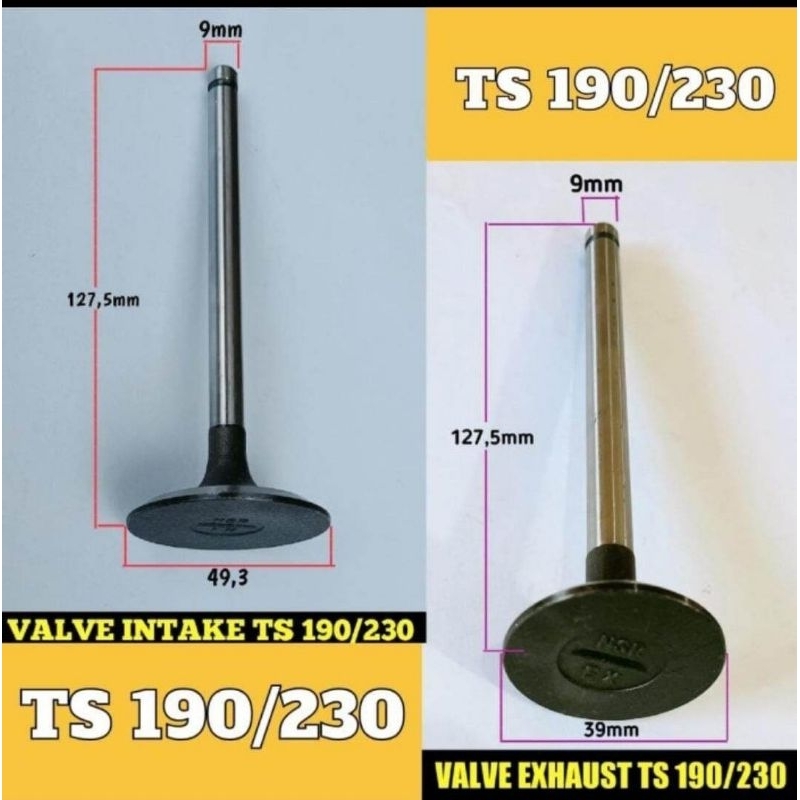 TS 190 TS 230 PAYUNG KLEP SET UNTUK MESIN DIESEL YANMAR 19PK-23PK