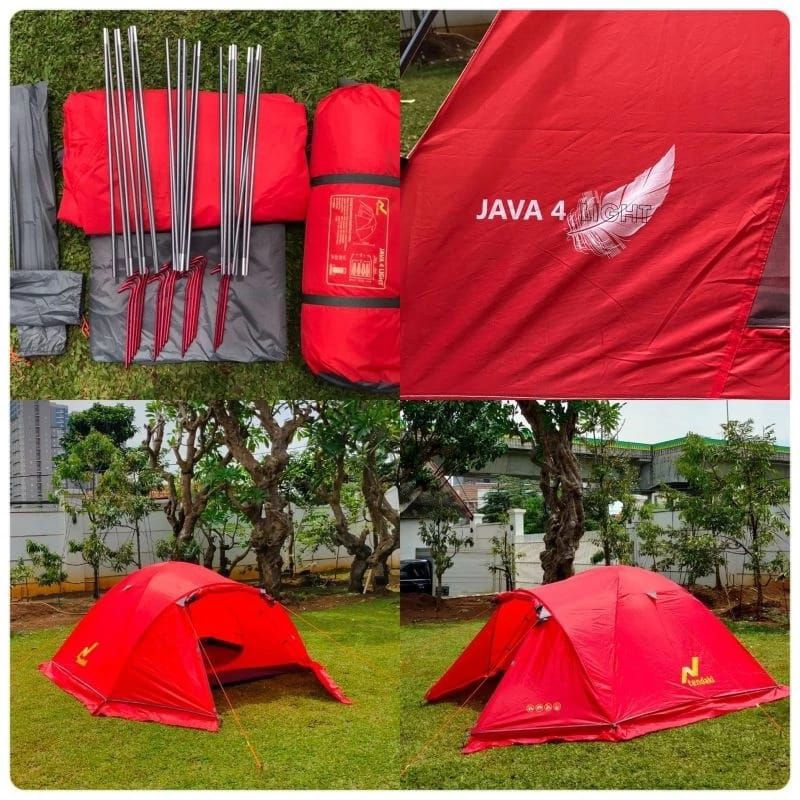 Tenda Tendaki Java 4 Light,Tenda Buat Naek Gunung, Tenda Trefeling Tendaki Java 4 Light Kapasitas 4-