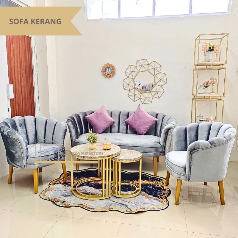 Set Sofa Kerang, Sofa Tamu, Sofa Kekinian Minimalis