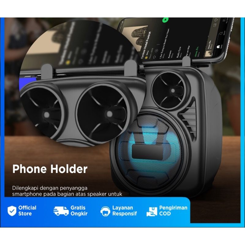 Cuci Gudang Speaker Bluetooth + Mic Karaoke Kimiso 316 Speaker Bluetooth Karaoke