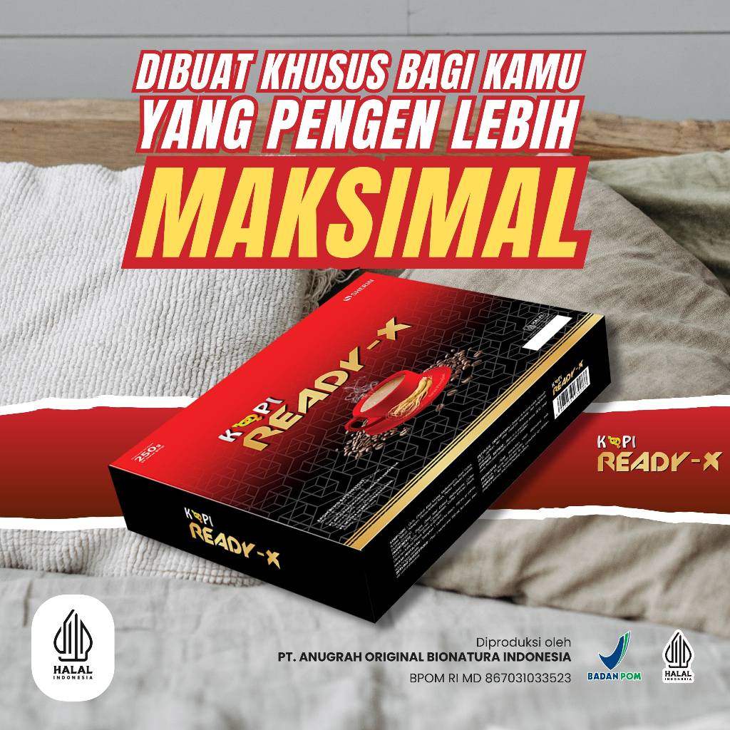 

Kopi Ready X Romantis Premium Kemasan Terbaru Isi 10 sachet