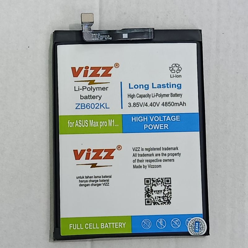 baterai vizz zb602kl baterai double power zenfone max pro m1