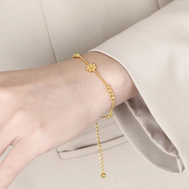 Gelang Rantai Daisy Titanium