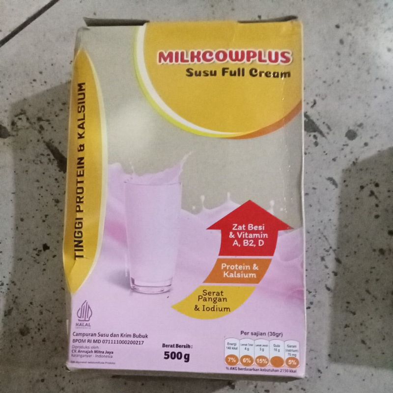 

Susu Gemuk Badan susu full cream Milkcowplus 500g