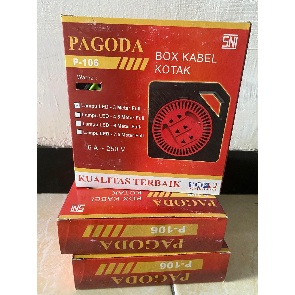 Stop Kontak kabel Roll Pagoda 3 meter, 4,5 meter, 7,5 meter
