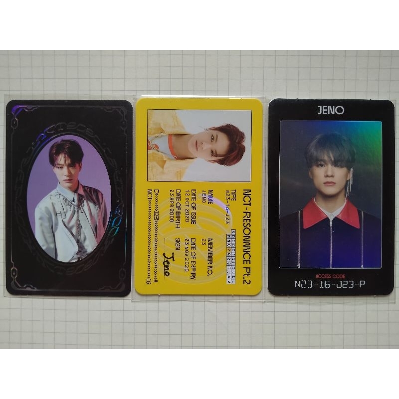 Photocard pc jeno access card AC, Id card, yearbook YB [BACA DESKRIPSI]