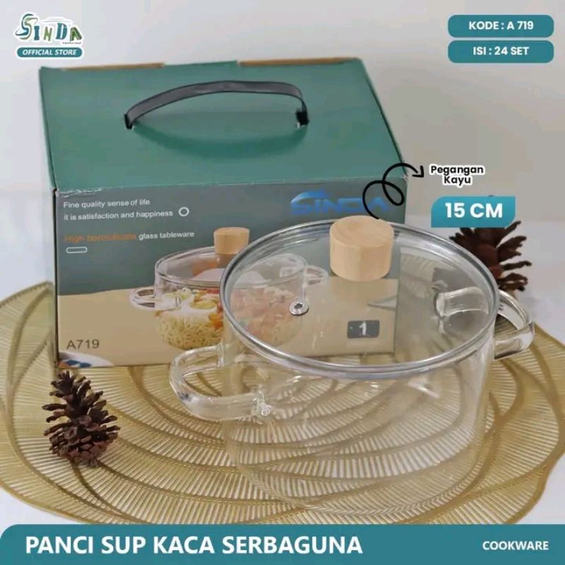 panci sup bening/panci kaca