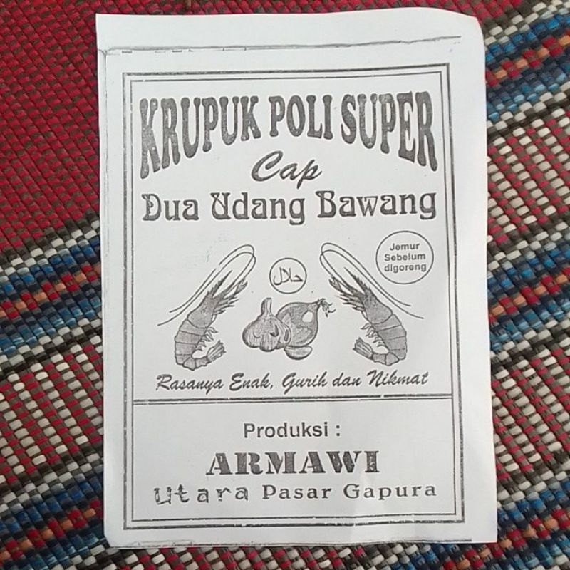 

KRUPUK POLI SUPER DUA UDANG BAWANG