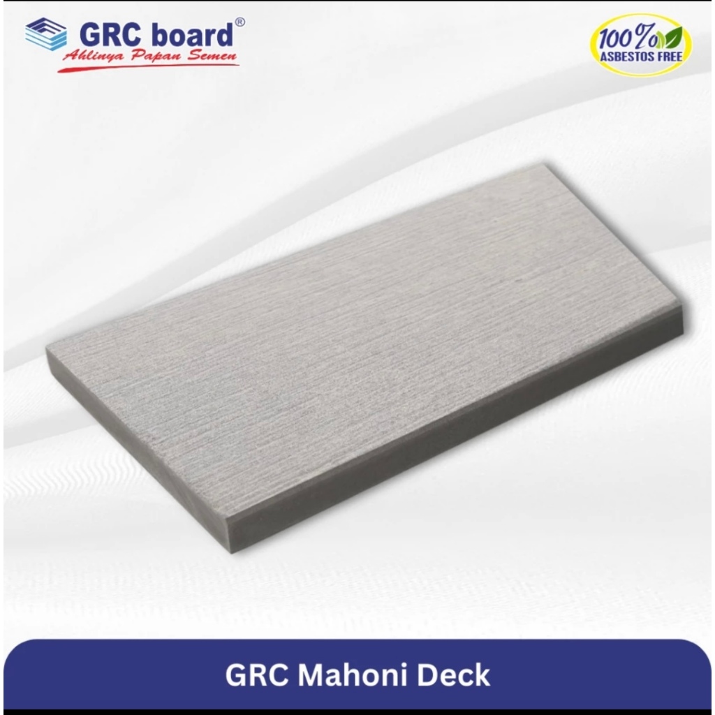 Grc Mahoni Deck 20mm - Papan Semen Grc 20mm