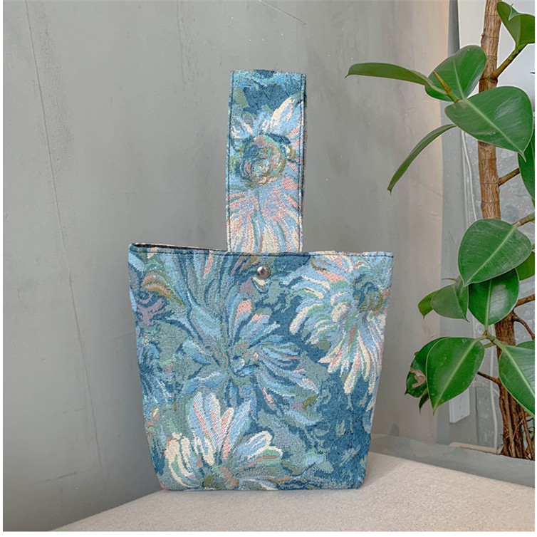 Temus-Tas tangan kasual bergaya Jepang Tas ember Tas ketiak warna Tas Wanita Slingbag Import tas kai