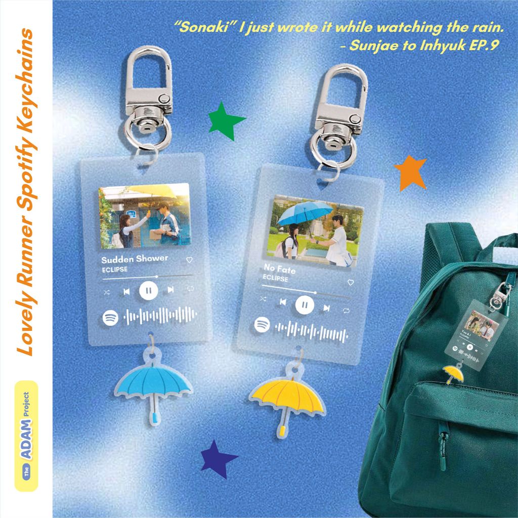 Lovely Runner Spotify Barcode Keyhains | Akrilik Keychain | Lovely Runner Keychain | Sunjae Sol Keyc