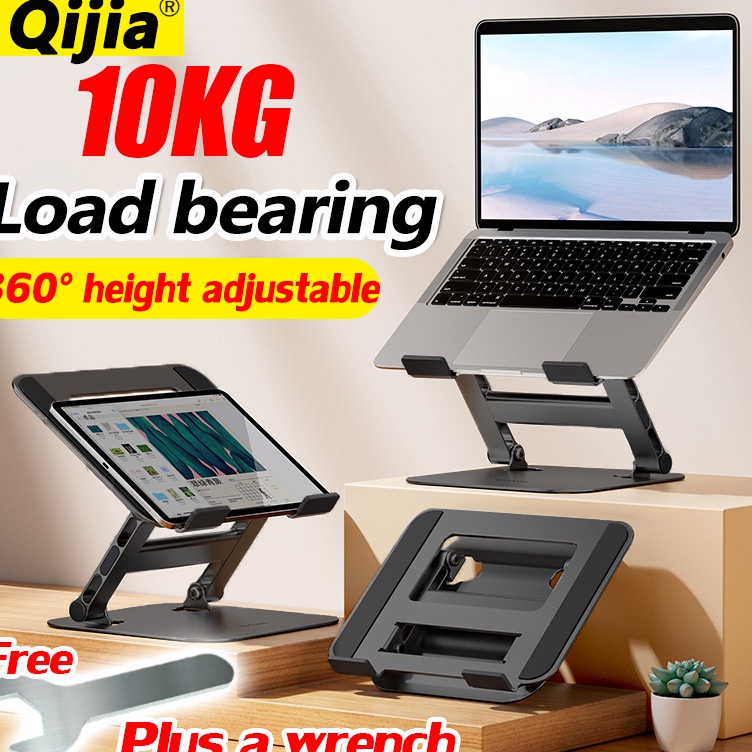 QIJIA Stand Laptop Stand Penyangga Laptop Stand Holder Lipat Adjustable Anti Slip Untuk LaptopNot La