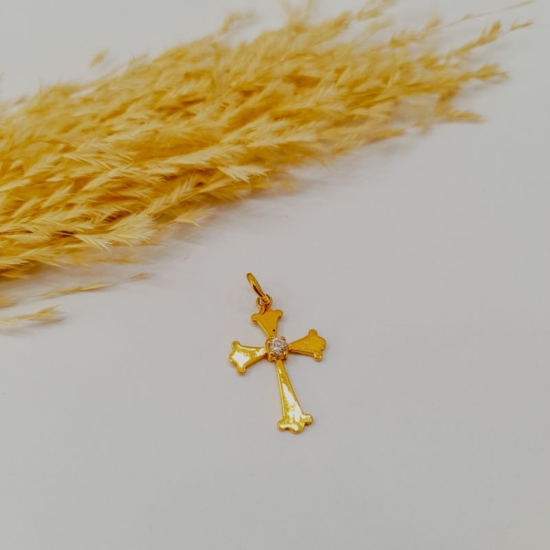 Liontin Emas Salib Kadar 17k