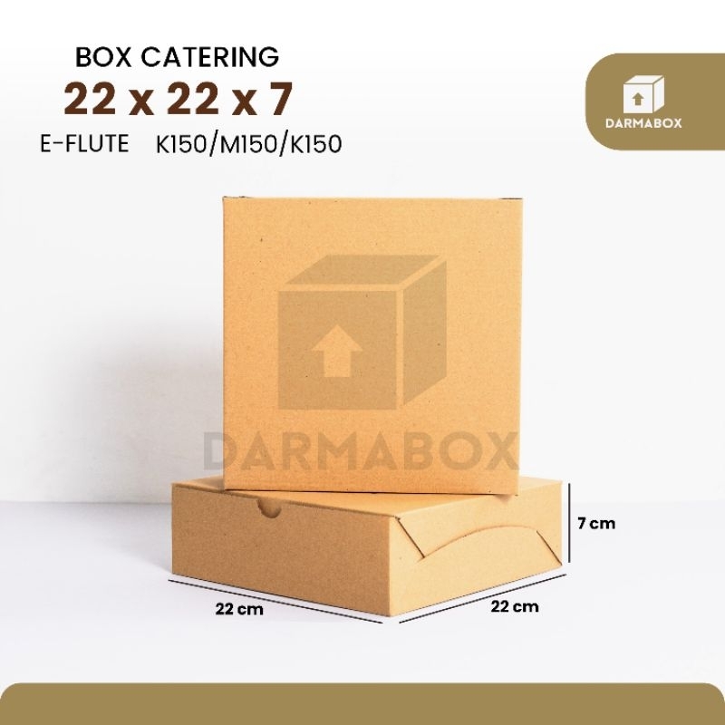 

Box 22x22x7 /Kotak Nasi/Kotak Catering/ Kardus Nasi
