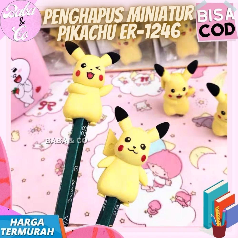

PENGHAPUS PIKACHU MINIATUR ER-1246 PENGHAPUS PENSIL LUCU MINIATUR BONEKA PIKACHU UNIK PENGHAPUS POKEMON