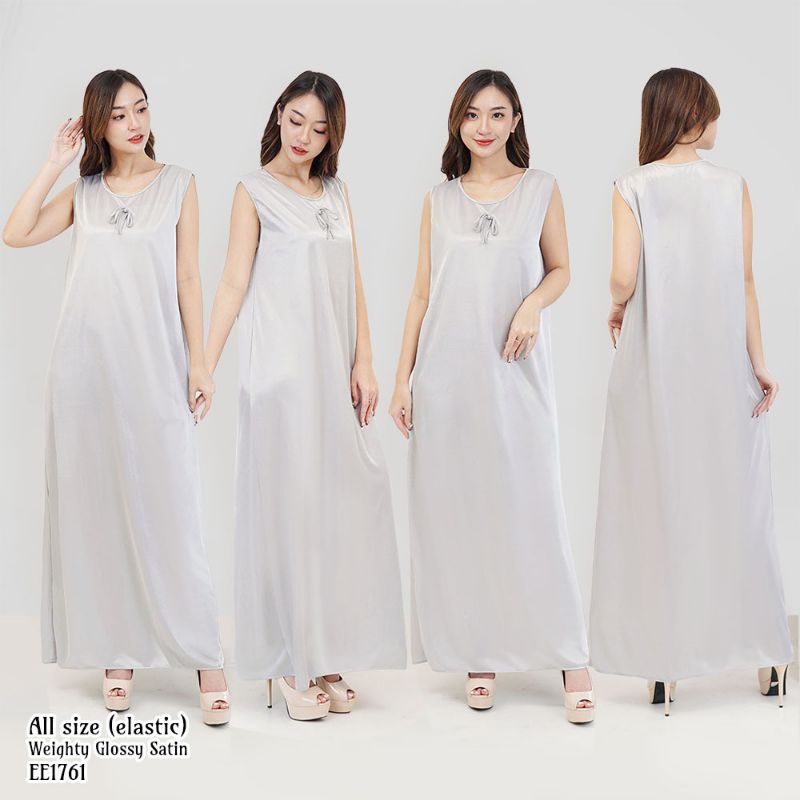 Daster wanita sexy baju tidur allaize satin silk panjang 1761SDR