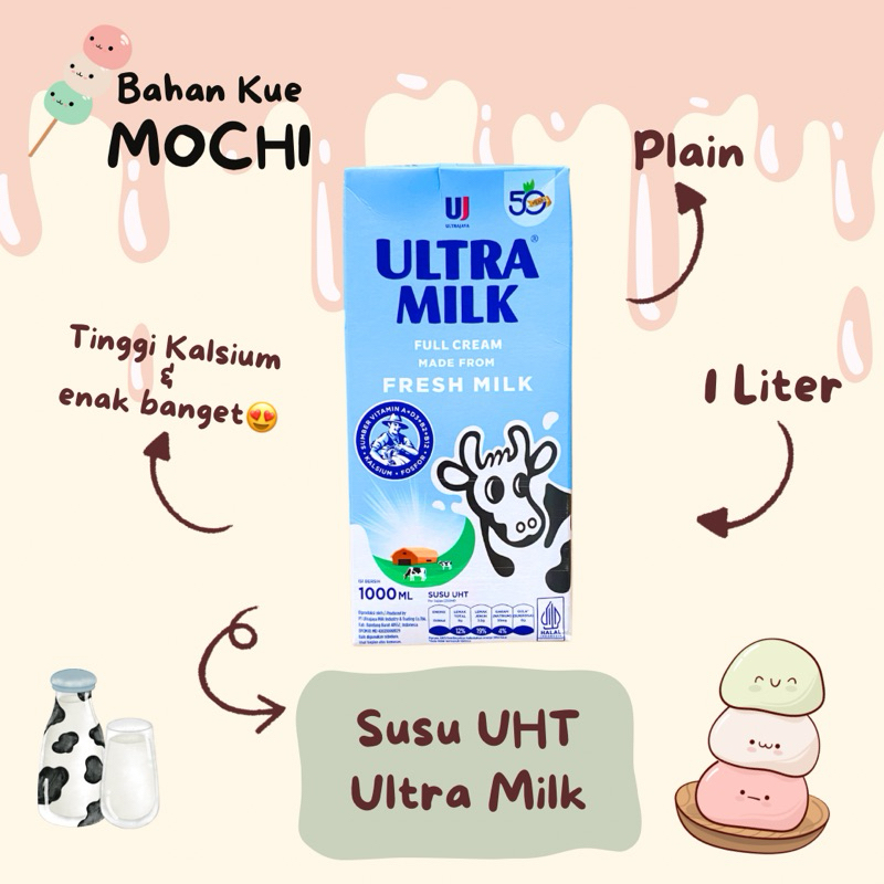 

Susu Ultra Milk 1000ml Plain / Susu Putih / Susu Full Cream 1 Liter / Susu UHT